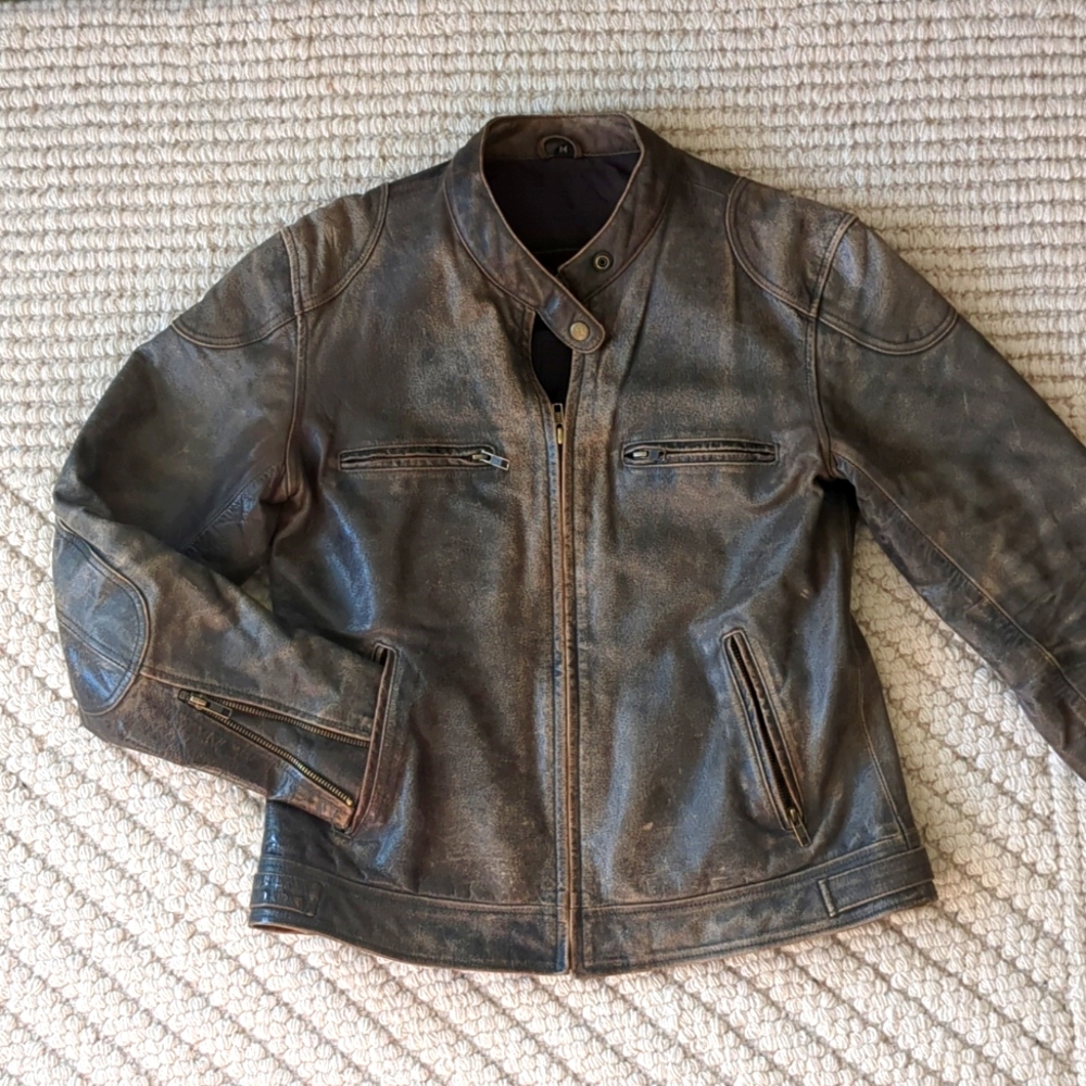 Distressed Motorcycle Jacket